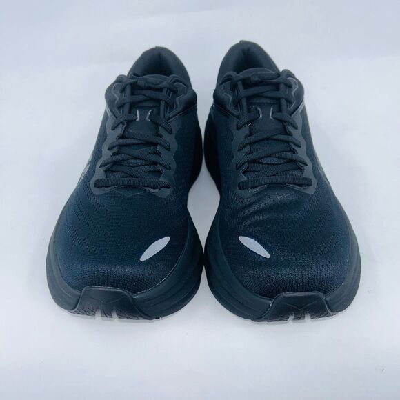 HOKA MENS BONDI 8 BLACK MESH FIRM COMFORTABLE BREATHABLE RUNNING SHOES SIZE 7B main image 5